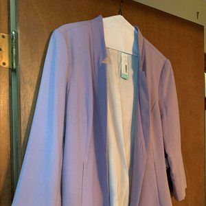 Blazer - Lilac notched collar jacket